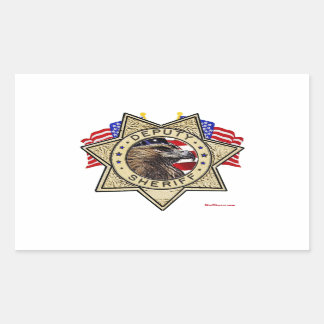 sheriff Badge Rechthoekige Sticker