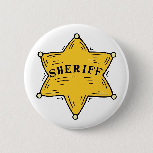 Sheriff Badge Ronde Button 5,7 Cm (Voorkant)