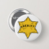 Sheriff Badge Ronde Button 5,7 Cm (Voorkant /achterkant)