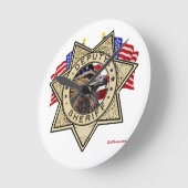 sheriff Badge Ronde Klok (Hoek)