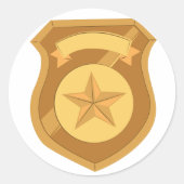 Sheriff Badge Ronde Sticker (Voorkant)