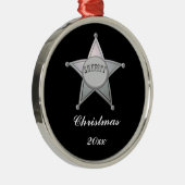  Sheriff Badge Star Officer Ontwerp Metalen Ornament (Rechts)