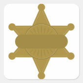 Sheriff Badge Vierkante Sticker (Voorkant)