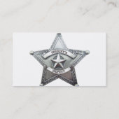 sheriff Badge Visitekaartje (Achterkant)