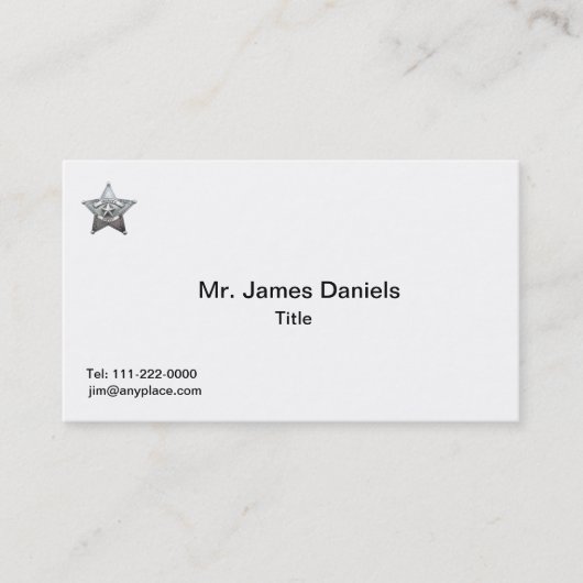 sheriff Badge Visitekaartje (Voorkant)