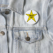 Sheriff Badge voegt naam toe Ronde Button 5,7 Cm (In situ)