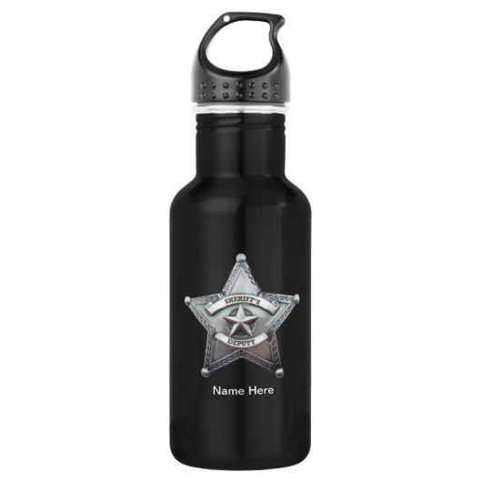 sheriff Badge Waterfles (Voorkant)