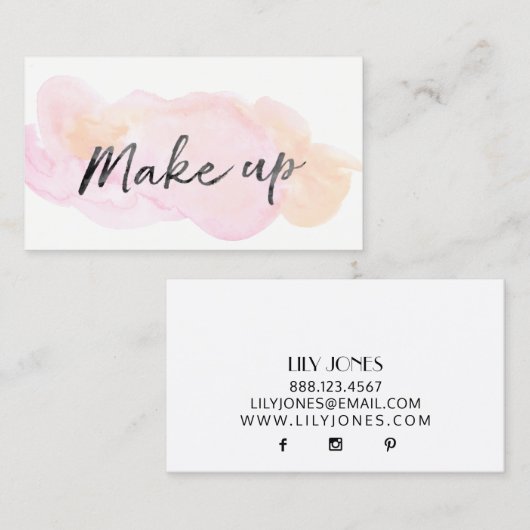 Sheriff Beauful Make up Visitekaartje (Voorkant / Achterkant)