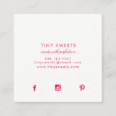 Sheriff Beauful Patisserie, bakkerij, koekjes en z Vierkante Visitekaartje (Achterkant)