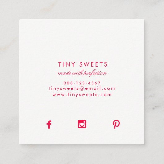 Sheriff Beauful Patisserie, bakkerij, koekjes en z Vierkante Visitekaartje (Achterkant)