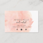 Sheriff Beauful Waterverf Nail Artist Visitekaartje (Achterkant)