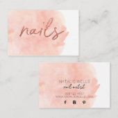 Sheriff Beauful Waterverf Nail Artist Visitekaartje (Voorkant / Achterkant)