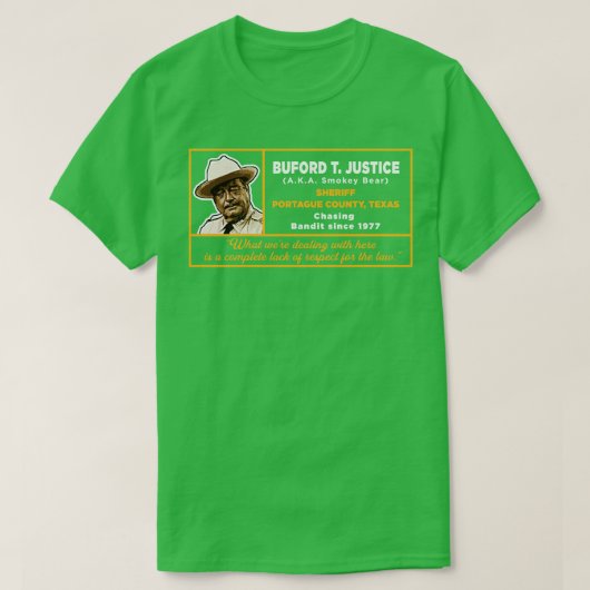 Sheriff Buford T Justice T-shirt (Design voorkant)