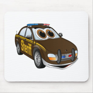 Sheriff Car Cartoon BR Muismat