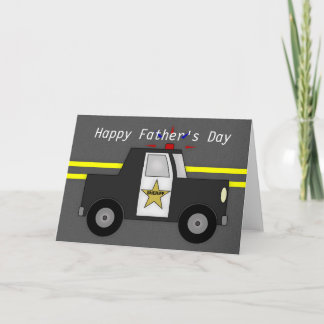 Sheriff Car Happy Vaderdag Kaart
