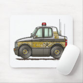 Sheriff Car Patrol Autowetshandhaving Muismat (Met muis)