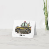 Sheriff Car Patrol Bedankkaart (Voorkant)