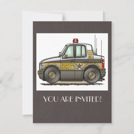 Sheriff Car Patrol Kaart (Voorkant)