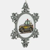 Sheriff Car Patrol Tin Sneeuwvlok Ornament (Links)