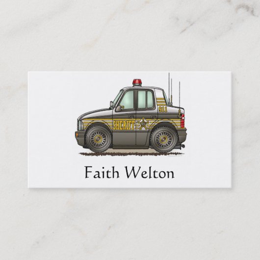 Sheriff Car Patrol Visitekaartje (Voorkant)