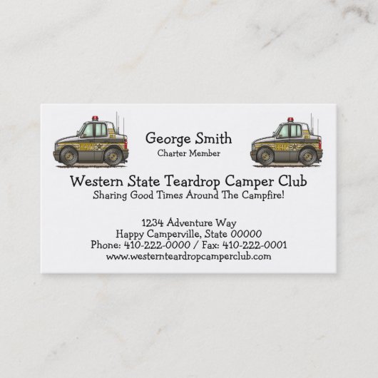 Sheriff Car Patrol Visitekaartje (Voorkant)