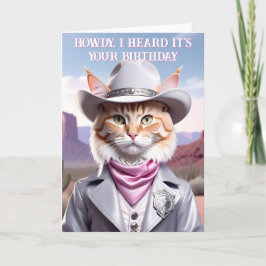 Sheriff Cat Birthday Kaart
