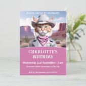 Sheriff Cat Birthday Kaart (Staand voorkant)