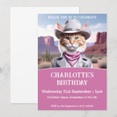 Sheriff Cat Birthday Kaart (Voorkant / Achterkant)