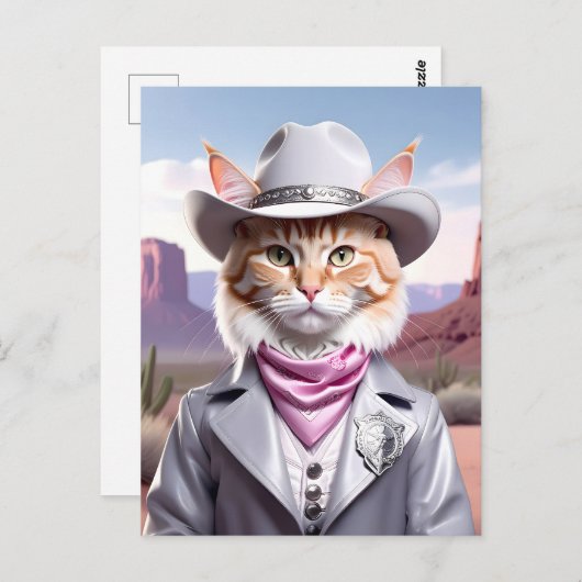 Sheriff Cat Briefkaart (Voorkant / Achterkant)