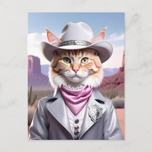 Sheriff Cat Briefkaart (Voorkant)