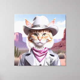 Sheriff Cat Canvas Afdruk