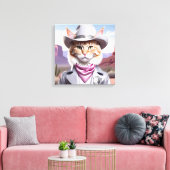 Sheriff Cat Canvas Afdruk (Insitu (Woonkamer))