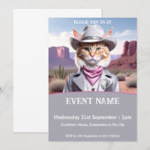 Sheriff Cat Invitation Kaart (Voorkant / Achterkant)