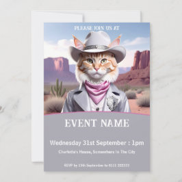 Sheriff Cat Invitation Kaart