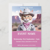 Sheriff Cat Invitation Kaart (Voorkant)