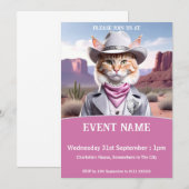 Sheriff Cat Invitation Kaart (Voorkant / Achterkant)