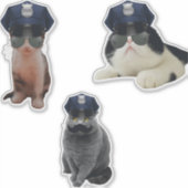 Sheriff Cat Sticker (Voorkant)