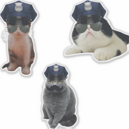 Sheriff Cat Sticker (Voorkant)