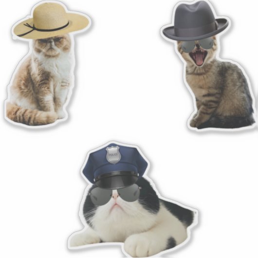Sheriff Cat Sticker (Voorkant)