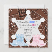 Sheriff Cowboy Gender Reveal Party Uitnodigingen (Achterkant)