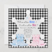 Sheriff Cowboy Gender Reveal Party Uitnodigingen (Achterkant)