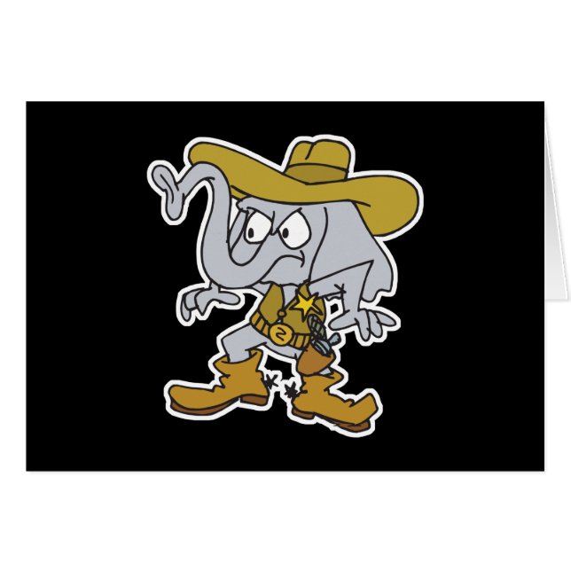 Sheriff cowboy-olifant (Voorkant Horizontaal)
