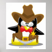 Sheriff Cowboy Penguin Poster (Voorkant)