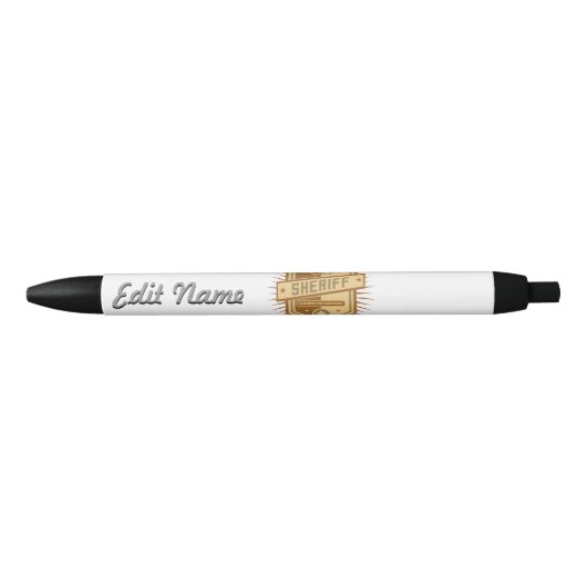 Sheriff Crest Zwarte Inkt Pen (Voorkant)