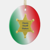 Sheriff Custom kerstversiering Keramisch Ornament (Rechts)