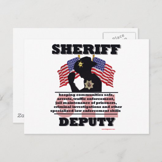Sheriff_Deputy Briefkaart (Voorkant / Achterkant)
