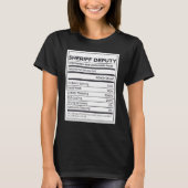 Sheriff Deputy Nutrition Information T-shirt (Voorkant)