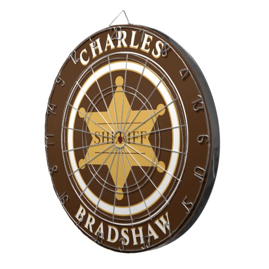 Sheriff Emblem Dartbord (Voorkant Rechts)