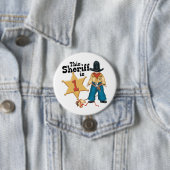Sheriff First Birthday Button (In situ)