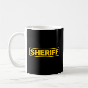 Sheriff Front Back Print Sheriff Police Koffiemok